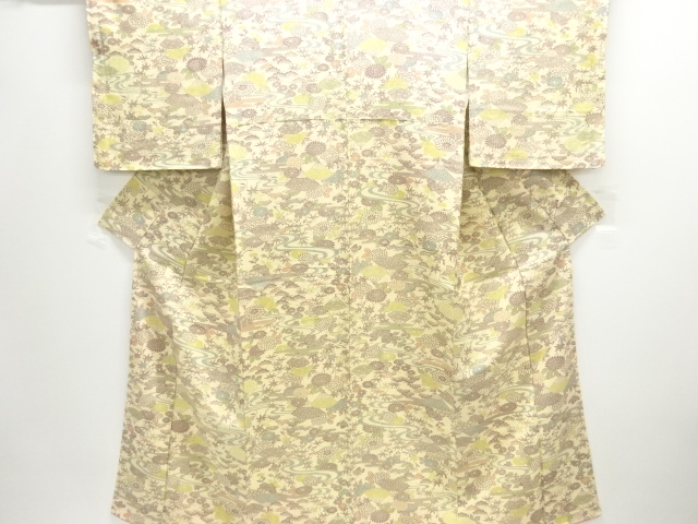 JAPANESE KIMONO / KOMON / FLORAL PLANTS